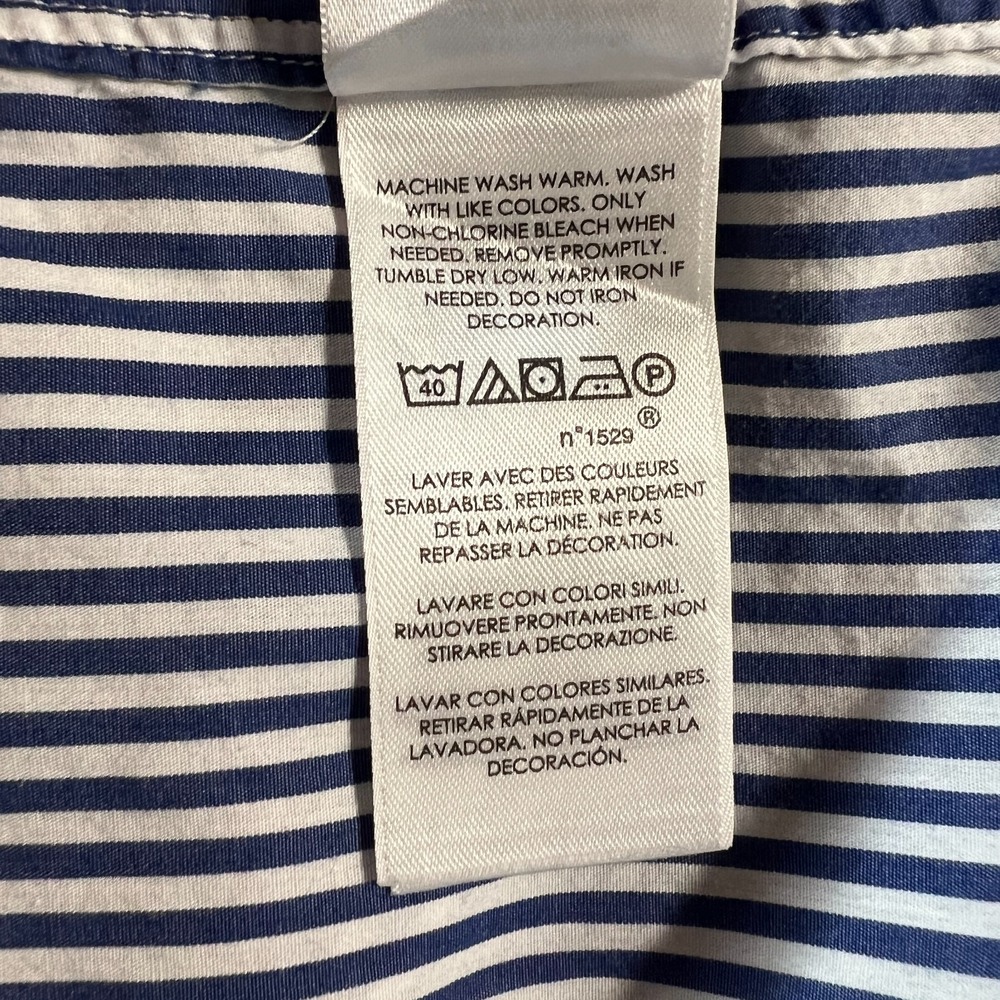 Ralph Lauren Shirt Men 2XLT Blue Stripe Button Down Long Sleeve Pony Logo Preppy - Picture 11 of 11